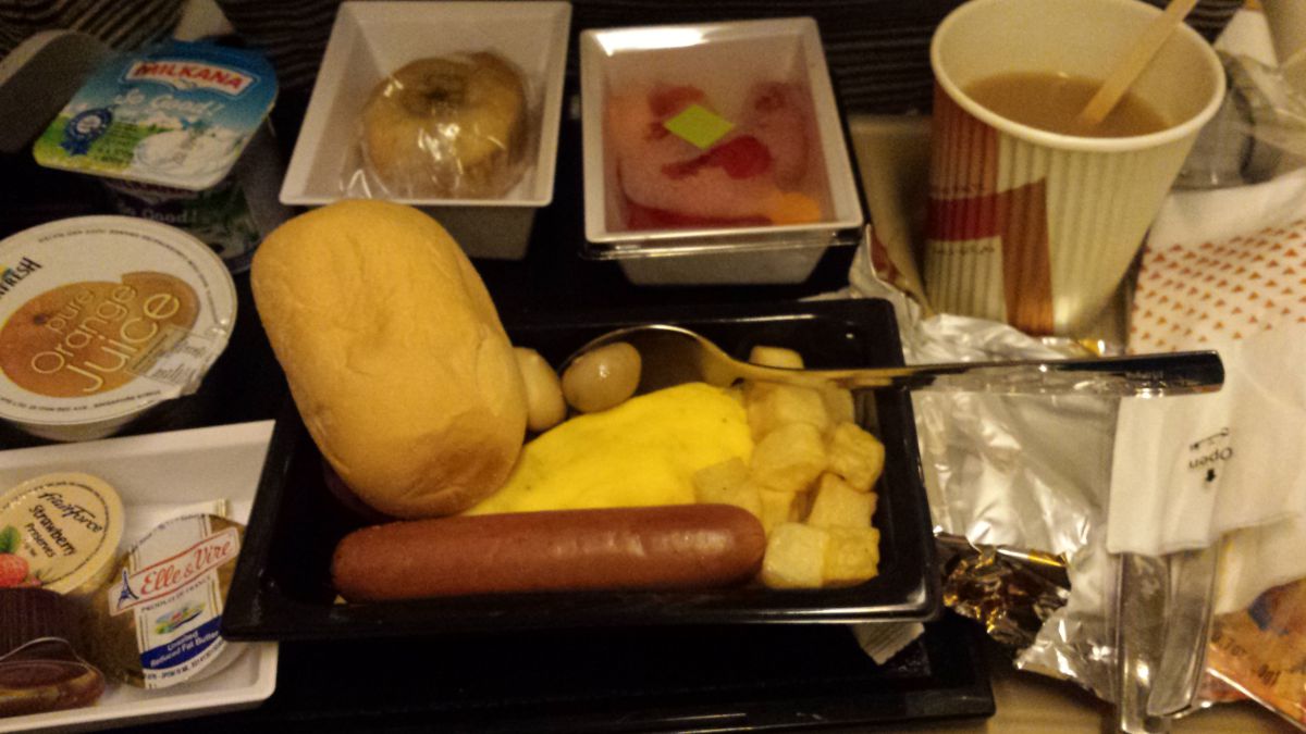 in flight dinner