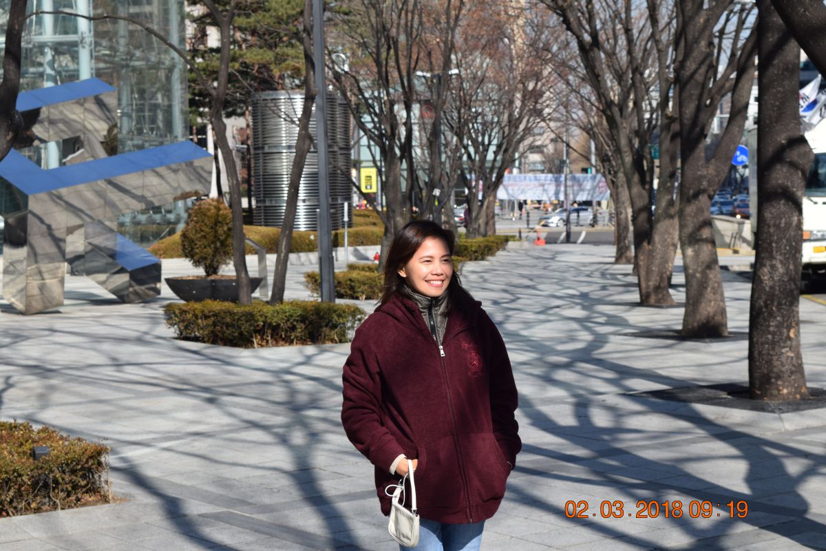 Gangnam street in front of hotel Gangnam street in front of hotel