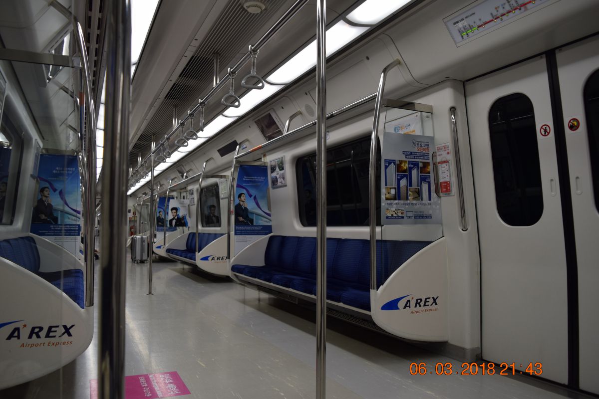 Inside the Airport Express Train Inside the Airport Express Train