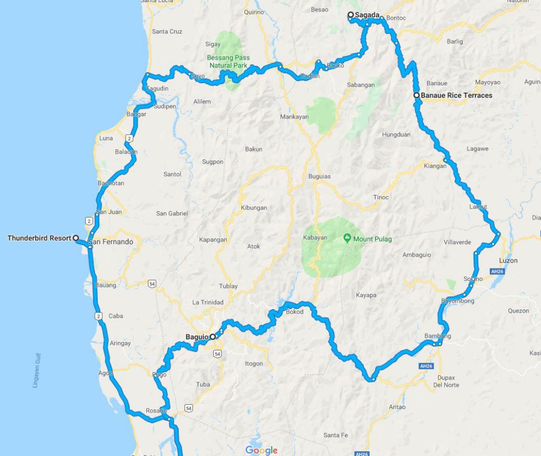 Mountain road trip Map